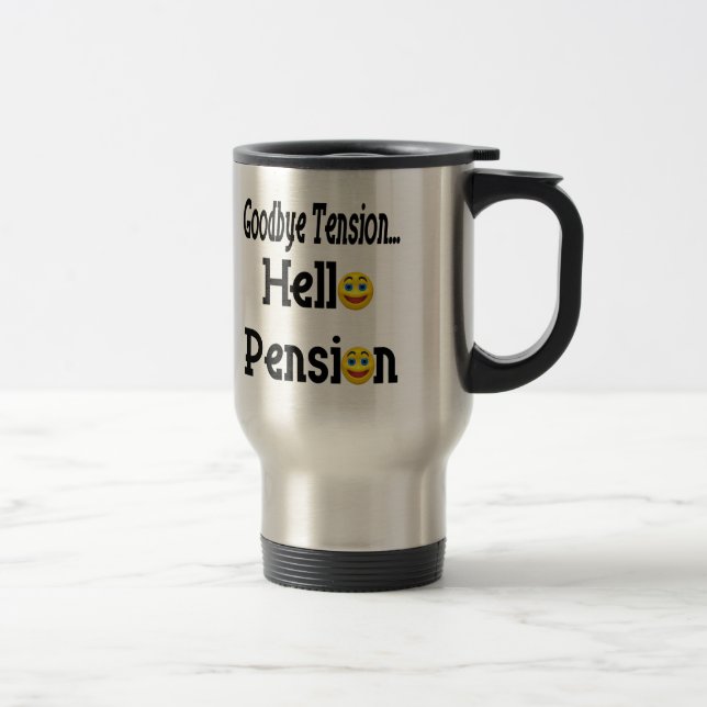 Mug De Voyage Bonjour pension de retraite (Droit)