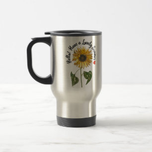 Mug De Voyage Bonjour ! Profitez d'un été agréable - tournesol V