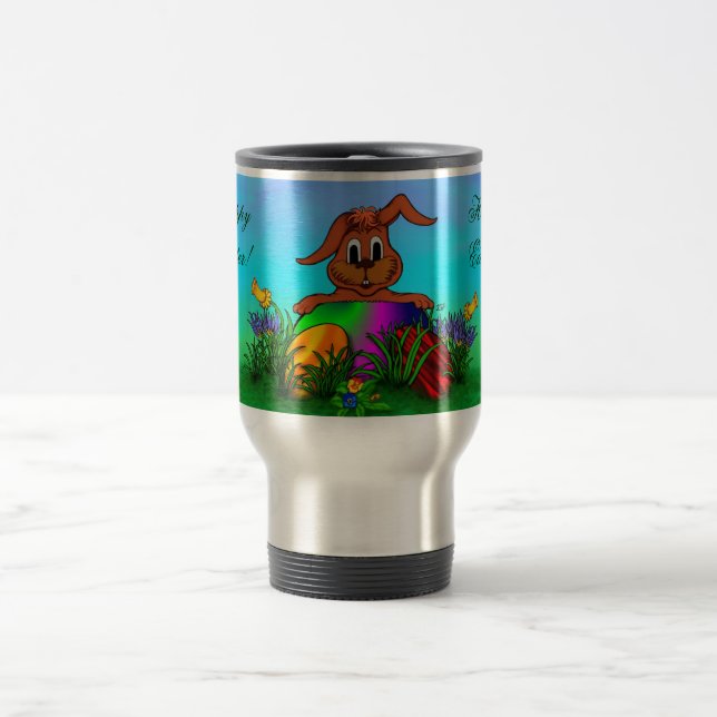 Mug De Voyage Bonne Pâques ! Lapin de Pâques (Centre)