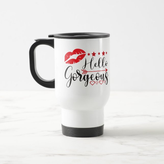 Mug De Voyage Bonsoir Magnifique Cosmetologue maquilleux (Gauche)