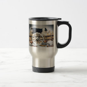 Mug De Voyage Border collie sautant des roues