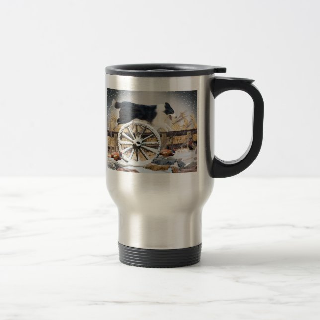 Mug De Voyage Border collie sautant des roues (Droit)