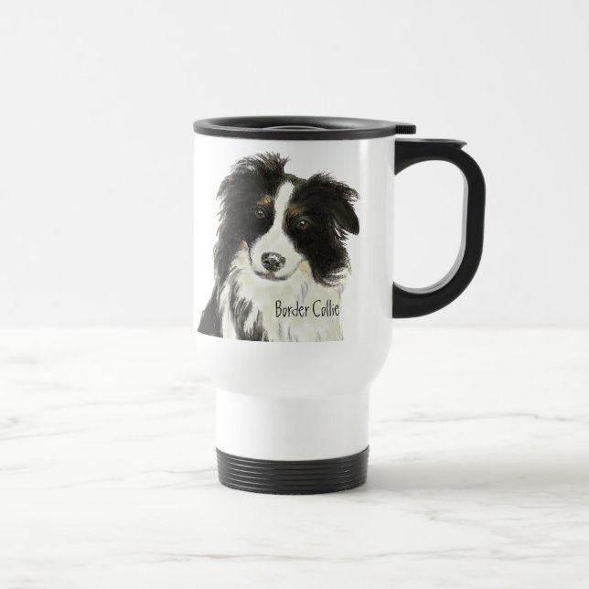Mug De Voyage Bordure Collie Chien o (Droite)