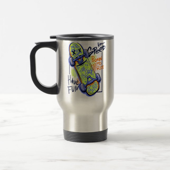 Mug De Voyage Born to ride  (Gauche)
