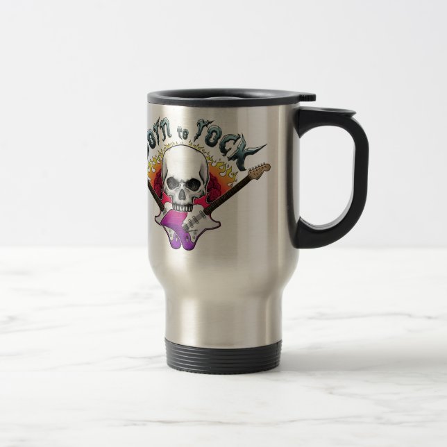 Mug De Voyage Born to rock (Droit)
