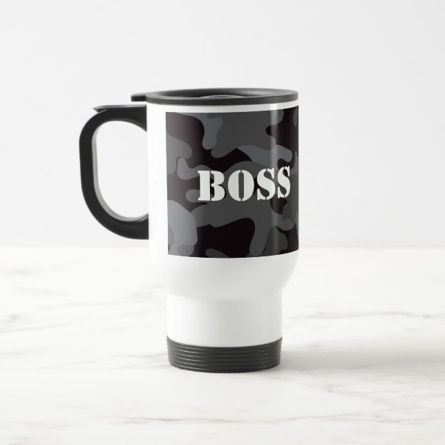 Mug De Voyage Boss Black Camo Boisson Voyage Café Mug (Gauche)