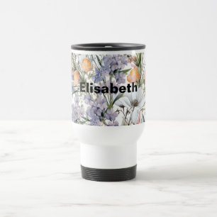 Mug De Voyage Botanique pastel couleurs fleur sauvage été fleuri