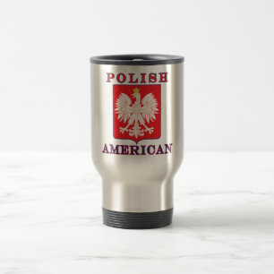 Mug De Voyage Bouclier d'aigle américain polonais
