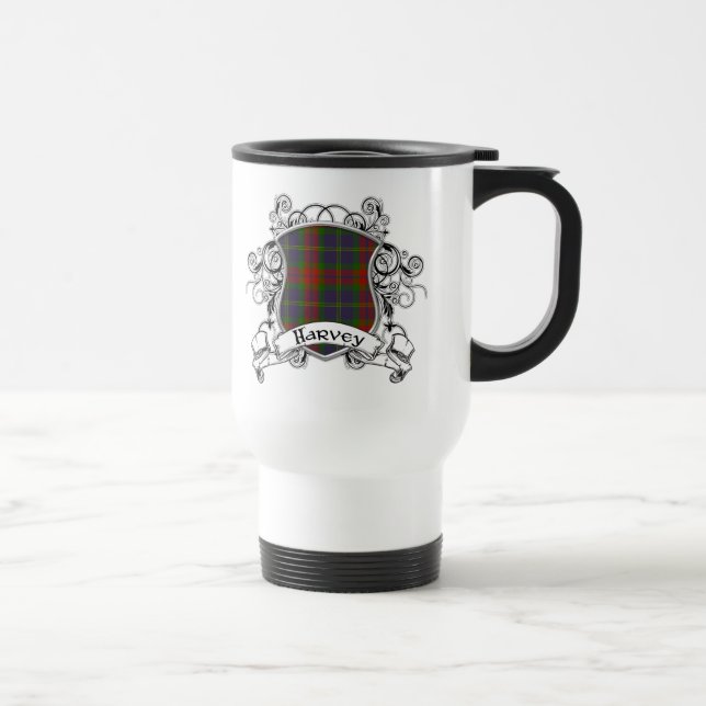 Mug De Voyage Bouclier de tartan de Harvey (Droite)