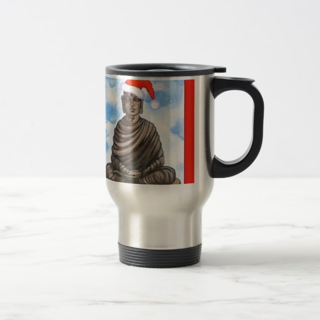Mug De Voyage Bouddhisme - Bouddha - casquette de Joyeux Noël (Droit)