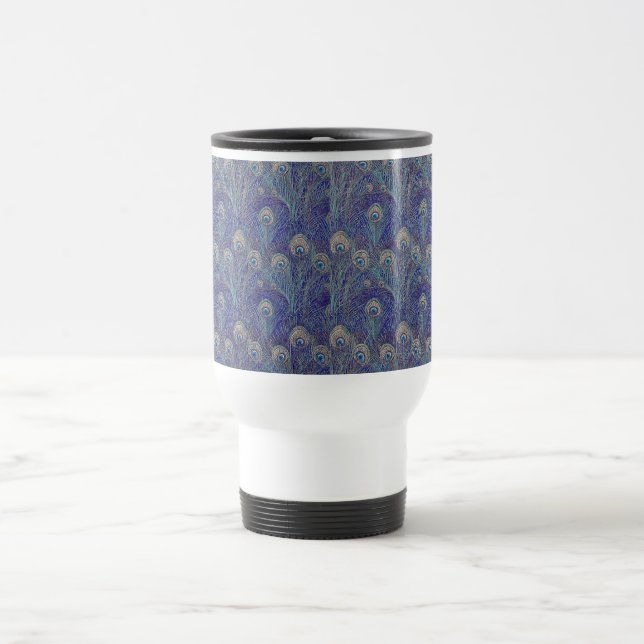 Mug De Voyage Boue de voyage en plume de paon (Centre)