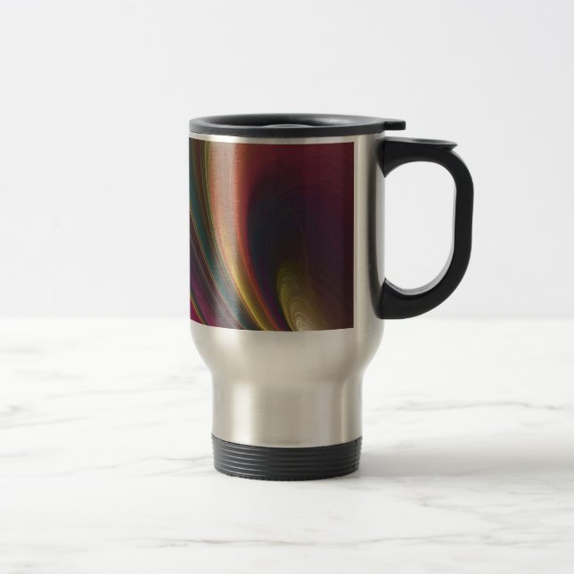 Mug De Voyage Boug de voyage Abstrait en aluminium arc-en-ciel (Droit)
