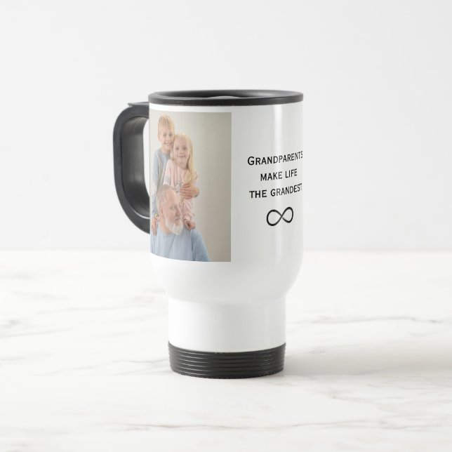 Mug De Voyage Boug de voyage personnalisé - Grand-parents Cadeau (Devant gauche)