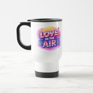 Mug De Voyage Bougie Amour Rétro 80's Dans L'Air Saint-Valentin