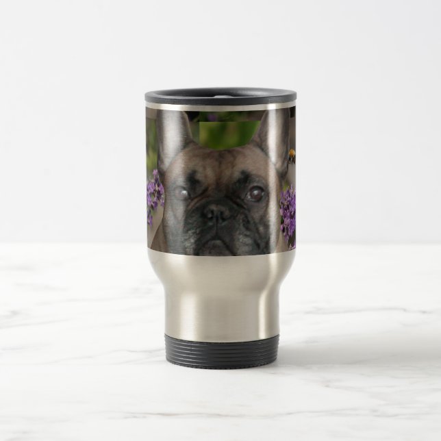 Mug De Voyage Bouledogue français avec abeille (Centre)