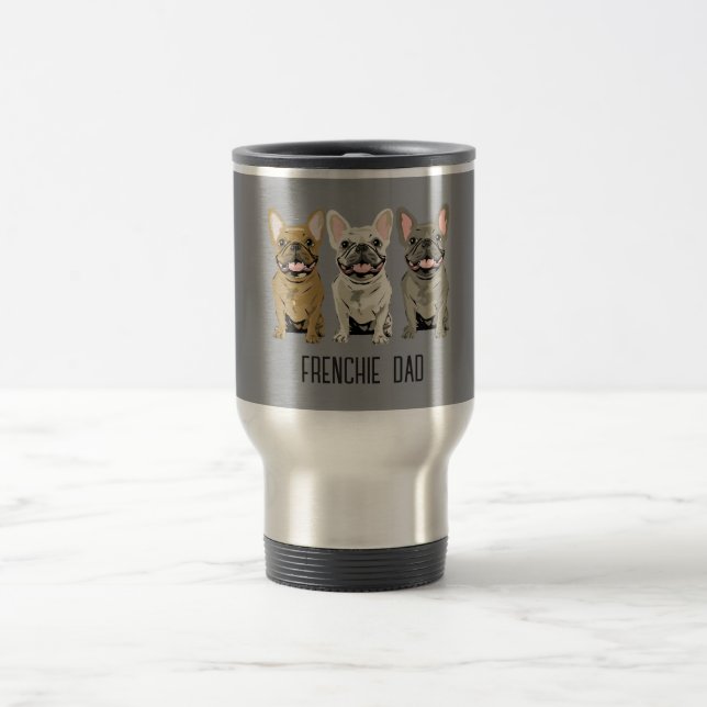 Mug De Voyage Bouledogue Français, Papa Frenchie (Centre)