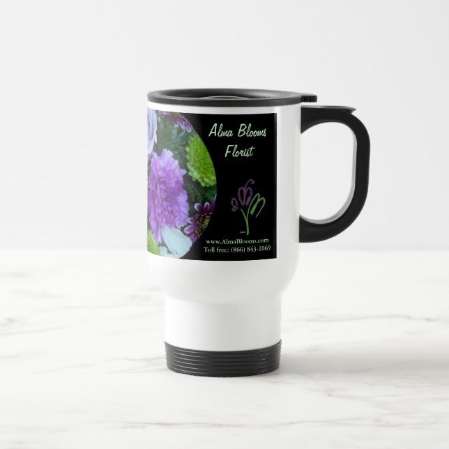 Mug De Voyage Bouquet pourpre Alma Blooms (Droite)