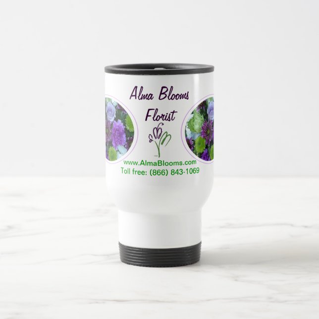 Mug De Voyage Bouquet Violet Alma en Fleurs (Centre)