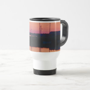 Mug De Voyage Bouteille de voyage avec beau coucher de soleil