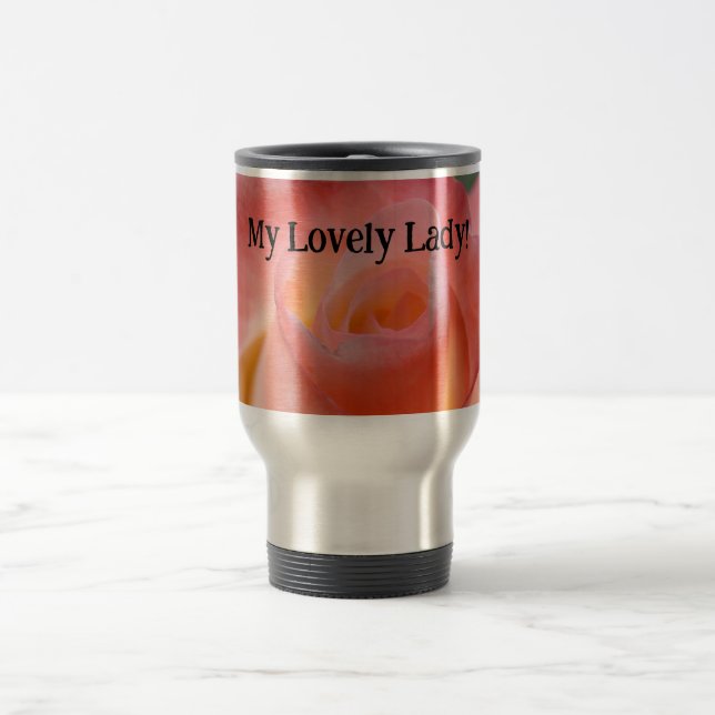 Mug De Voyage Bouteille d'eau de la Saint-Valentin Rose Rose (Centre)