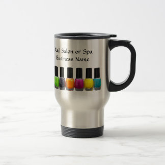 Mug De Voyage Bouteilles colorées de vernis à ongles, salon