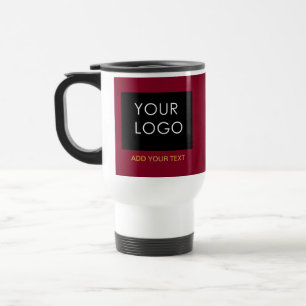 Mug De Voyage Boutique Burgundy Red Personnalisable Ajouter Votr
