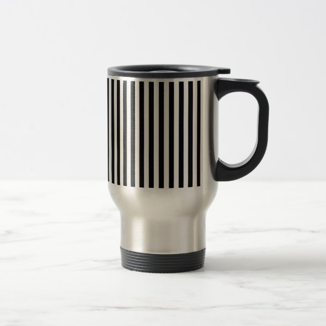Mug De Voyage Boutique Stripes Noir - (Droit)