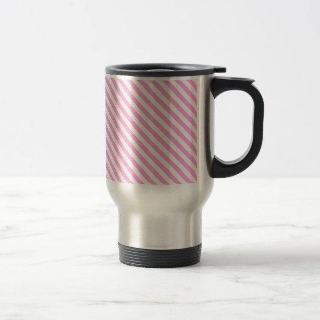 Mug De Voyage Boutique Stripes Rose - (Droit)