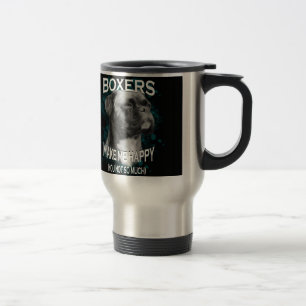 Mug De Voyage Boxer Chien Amoureux des animaux Texte d'art