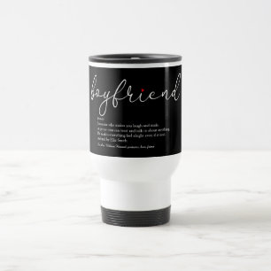 Mug De Voyage Boyfriend Définition Script Amour Coeur Élégant