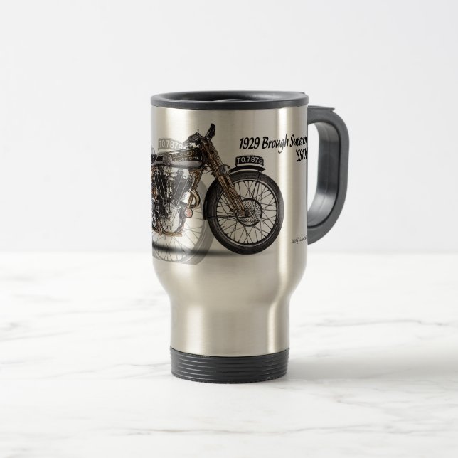 Mug De Voyage Brough 1929 SS100 supérieur (Devant droit)