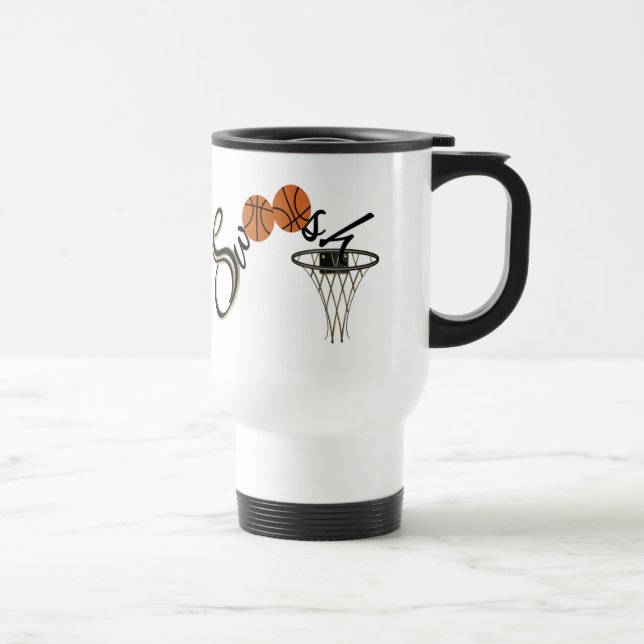 Mug De Voyage Bruissement de basket-ball (Droite)