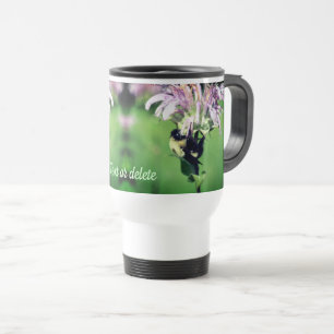 Mug De Voyage Bumble Bee On Bee Balm Flower Personnalisé