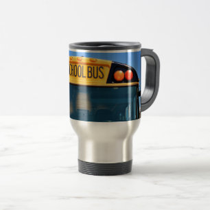 Mug De Voyage Bus scolaire avec lumières ambrées et rouges