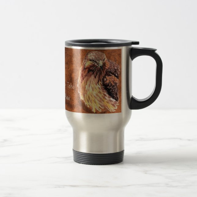 Mug De Voyage Buse à queue rouge - Boue d'oiseaux (Droit)