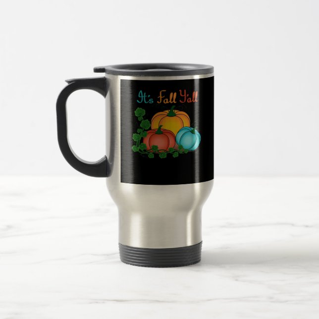 Mug De Voyage C’est la Chute Y’all Citrouille Retro Graphisme (Gauche)