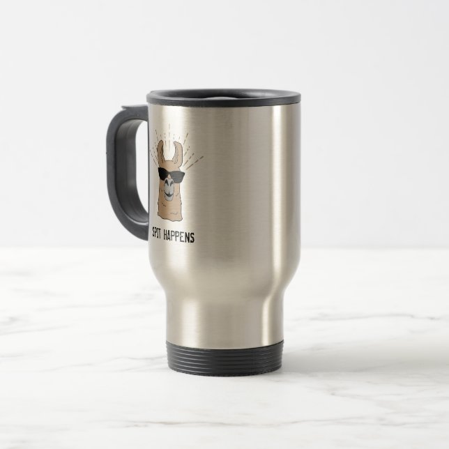 Mug De Voyage Ça Crache de la Llama (Devant gauche)