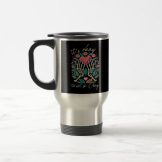 Mug De Voyage Ça Ne Va Pas - Squelette Mains Avec Coeur