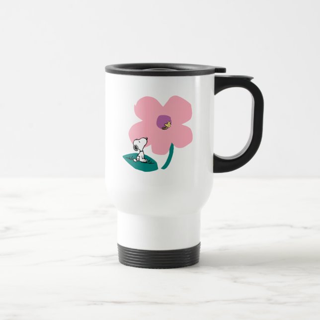 Mug De Voyage cacahuètes | Illustration Nature Rose Flower (Droite)