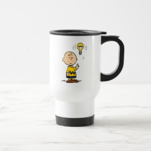Mug De Voyage cacahuètes   L'idée de l'ampoule de Charlie Brown