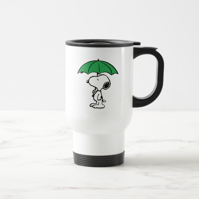 Mug De Voyage cacahuètes | Parapluie vert Snoopy (Droite)