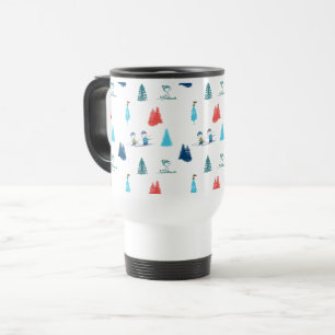 Mug De Voyage cacahuètes   Ski d'hiver Motif des pistes