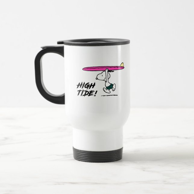 Mug De Voyage cacahuètes | Snoopy Courir sur le Surf (Gauche)