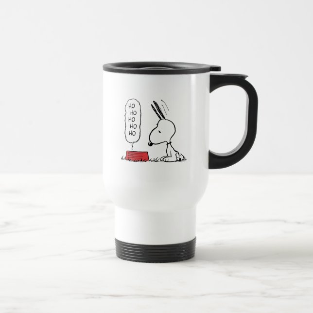 Mug De Voyage cacahuètes | Snoopy Ho Ho Ho Plat alimentaire (Droite)