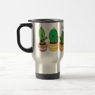 Mug De Voyage Cactus trio chantante mignonne dessin animé