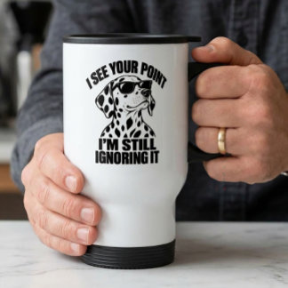 Mug De Voyage Cadeau de chien chiot dalmate antisocial sarcastiq