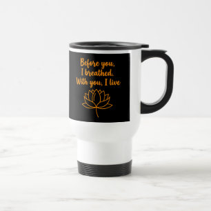 Mug De Voyage Cadeau de citation romantique dorée pour âme sœur 