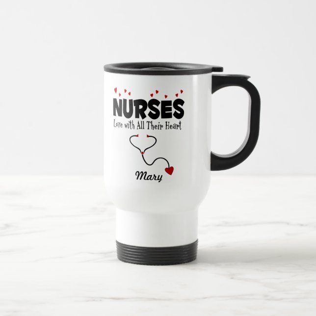 Mug De Voyage Cadeau de coeur infirmière (Droite)