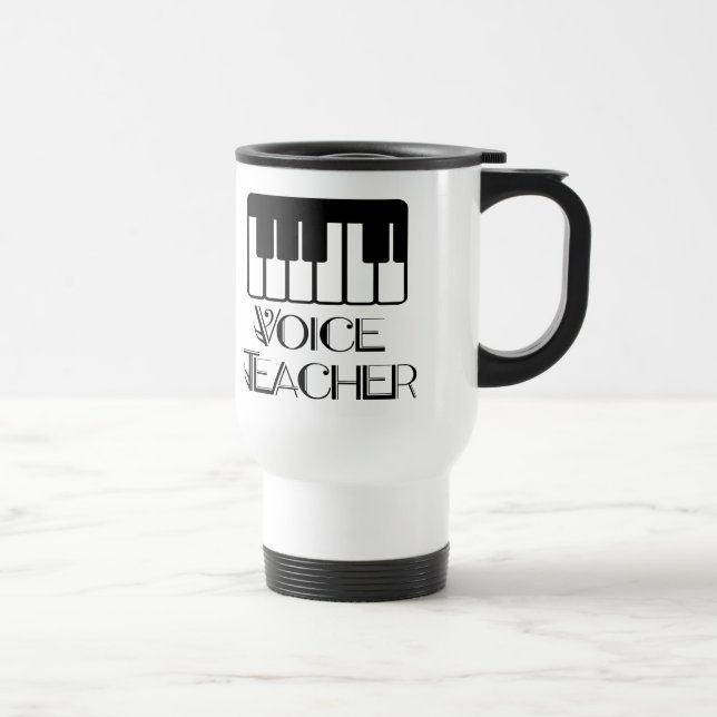 Mug De Voyage Cadeau de professeur de musique de voix (Droite)