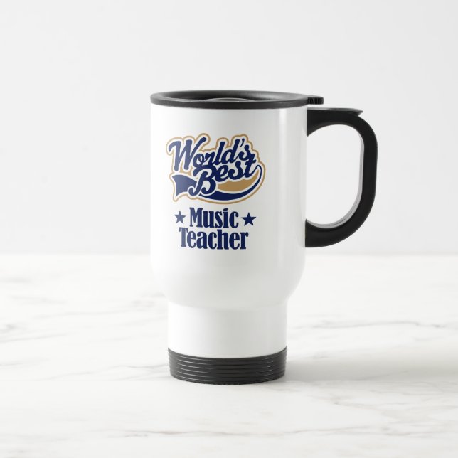 Mug De Voyage Cadeau de professeur de musique pour (mondes (Droite)